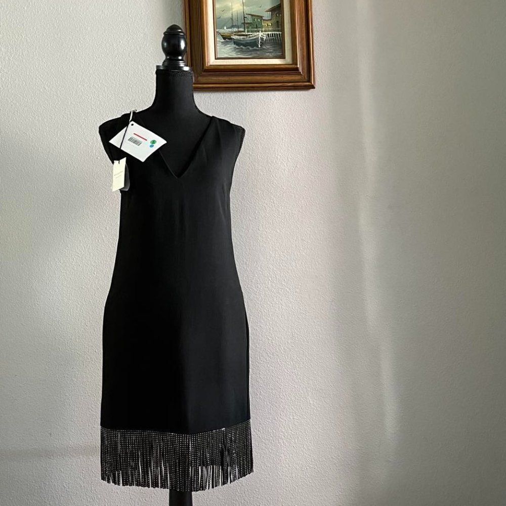 NWT PHILOSOPHY di LORENZO SERAFINI Black Short dresses Size 4 Made in Italy. - Picture 2 of 16